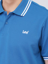 REGULAR FIT MEN'S SHORT SLEEVE POLO BLUE