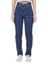 SLIM FIT HIGH RISE WOMEN'S JEANS MID INDIGO