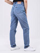 SLIM FIT HIGH RISE WOMEN'S JEANS LIGHT INDIGO
