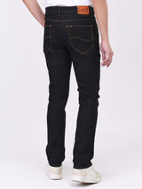 กางเกงยีนส์ผู้ชาย RAMONE FIT เอวต่ำ ทรงเข้ารูป สีดำ