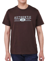 REGULAR FIT MEN'S SHORT SLEEVE T-SHIRT BROWN