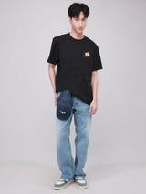 เสื้อยืดแขนสั้นผู้ชาย คอลเลคชั่น 101 COMFORT FIT สีดำ