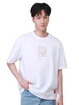 LOOSE FIT 101 COLLECTION MEN'S SHORT SLEEVE T-SHIRT OFF-WHITE