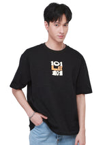 เสื้อยืดแขนสั้นผู้ชาย คอลเลคชั่น 101 LOOSE FIT สีดำ