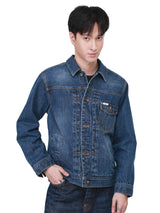 BOXY FIT 101 COLLECTION MEN'S DENIM JACKET MID INDIGO