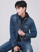 BOXY FIT 101 COLLECTION MEN'S DENIM JACKET MID INDIGO