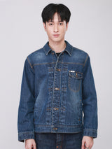 BOXY FIT 101 COLLECTION MEN'S DENIM JACKET MID INDIGO