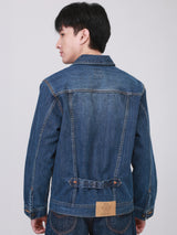 BOXY FIT 101 COLLECTION MEN'S DENIM JACKET MID INDIGO