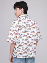 BOXY FIT 101 COLLECTION MEN'S SHORT SLEEVE SHIRT OFF-WHITE