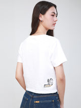 CROPPED FIT 101 COLLECTION WOMEN'S SHORT SLEEVE T-SHIRT OFF-WHITE