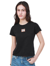 SLIM FIT 101 COLLECTION WOMEN'S SHORT SLEEVE T-SHIRT BLACK
