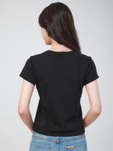 SLIM FIT 101 COLLECTION WOMEN'S SHORT SLEEVE T-SHIRT BLACK