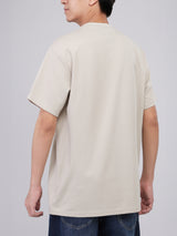เสื้อยืดแขนสั้นผู้ชาย COMFORT FIT สีเบจ