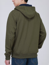 เสื้อฮู้ดดี้มีซิปผู้ชาย COMFORT FIT สีเขียว