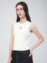 REGULAR FIT 101 COLLECTION WOMEN'S SLEEVELESS T-SHIRT YELLOW