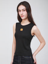 REGULAR FIT 101 COLLECTION WOMEN'S SLEEVELESS T-SHIRT BLACK