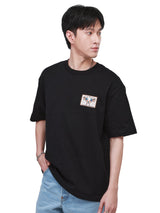 เสื้อยืดแขนสั้นผู้ชาย คอลเลคชั่น 101 LOOSE FIT สีดำ