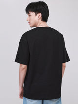 เสื้อยืดแขนสั้นผู้ชาย คอลเลคชั่น 101 LOOSE FIT สีดำ