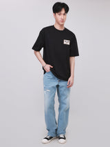 เสื้อยืดแขนสั้นผู้ชาย คอลเลคชั่น 101 LOOSE FIT สีดำ