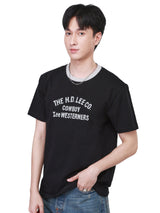 REGULAR FIT 101 COLLECTION MEN'S SHORT SLEEVE T-SHIRT BLACK