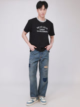 REGULAR FIT 101 COLLECTION MEN'S SHORT SLEEVE T-SHIRT BLACK
