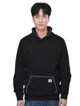 เสื้อสเวตเชิ้ตมีฮู้ดแบบสวมผู้ชาย คอลเลคชั่น 101 LOOSE FIT สีดำ