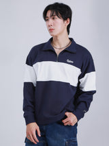 เสื้อสเวตเชิ้ตผู้ชาย คอลเลคชั่น ON THE GO LOOSE FIT สีกรมท่า