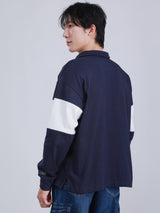 เสื้อสเวตเชิ้ตผู้ชาย คอลเลคชั่น ON THE GO LOOSE FIT สีกรมท่า