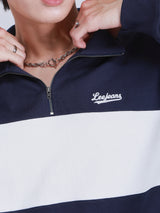 เสื้อสเวตเชิ้ตผู้ชาย คอลเลคชั่น ON THE GO LOOSE FIT สีกรมท่า