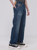 RETRO STRAIGHT FIT 101 COLLECTION HIGH RISE COMFORT MEN'S JEANS MID INDIGO