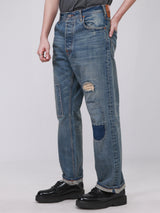 RETRO STRAIGHT FIT 101 COLLECTION HIGH RISE COMFORT MEN'S JEANS LIGHT INDIGO