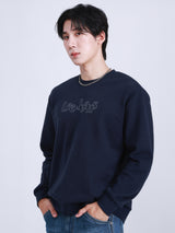 เสื้อสเวตเชิ้ตผู้ชาย คอลเลคชั่น ON THE GO LOOSE FIT สีกรมท่า