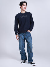 เสื้อสเวตเชิ้ตผู้ชาย คอลเลคชั่น ON THE GO LOOSE FIT สีกรมท่า
