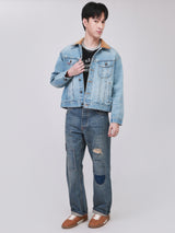 BOXY FIT 101 COLLECTION MEN'S DENIM JACKET LIGHT INDIGO
