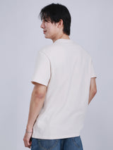 เสื้อยืดแขนสั้นผู้ชาย COMFORT FIT สีเบจ