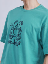 เสื้อยืดแขนสั้นผู้ชาย LOOSE FIT สีเขียว