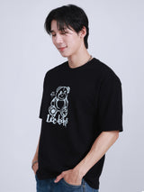 เสื้อยืดแขนสั้นผู้ชาย LOOSE FIT สีดำ