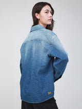 OVERSIZE FIT 101 COLLECTION WOMEN'S LONG SLEEVE SHIRT MID INDIGO