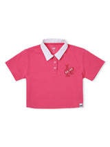 REGULAR FIT GIRL'S SHORT SLEEVE POLO PINK