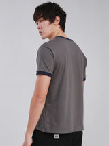 SLIM FIT NEW MARKET COLLECTION MEN'S SHORT SLEEVE T-SHIRT GREY