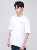 เสื้อยืดแขนสั้นผู้ชาย LOOSE FIT สีขาว