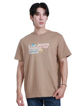 เสื้อยืดแขนสั้นผู้ชาย คอลเลคชั่น ON THE GO COMFORT FIT สีน้ำตาล