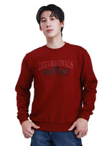 เสื้อสเวตเชิ้ตผู้ชาย คอลเลคชั่น ON THE GO LOOSE FIT สีแดง