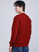 เสื้อสเวตเชิ้ตผู้ชาย คอลเลคชั่น ON THE GO LOOSE FIT สีแดง