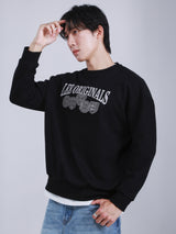 เสื้อสเวตเชิ้ตผู้ชาย คอลเลคชั่น ON THE GO LOOSE FIT สีดำ