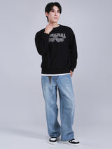 เสื้อสเวตเชิ้ตผู้ชาย คอลเลคชั่น ON THE GO LOOSE FIT สีดำ