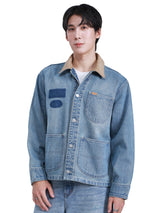 เสื้อแจ็คเก็ตผู้ชาย คอลเลคชั่น ON THE GO COMFORT FIT สียีนส์อ่อน