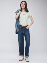 STRAIGHT FIT 101 COLLECTION MID RISE REGULAR WOMEN'S JEANS MID INDIGO