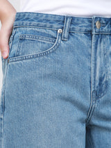 BALLOON BARREL FIT HIGH RISE WIDE LEG WOMEN'S JEANS LIGHT INDIGO