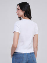 SLIM FIT ON THE GO COLLECTION WOMEN'S SHORT SLEEVE T-SHIRT WHITE